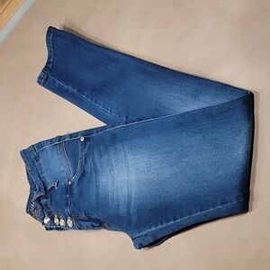 Kalowa Size 7 Skinny High Waist 4 Button Jeans / Jeggings.  Excellent Condition